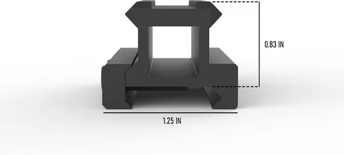Miniatura 2 de Monstrum Lockdown V3 Picatinny - Soporte elevador con base de tope de retroceso 2.5 pulgadas de longitud