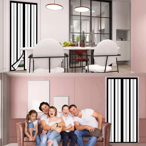 Miniatura 2 de Cortina de puerta aislada, cubierta magnética térmica para puerta, pantalla de cierre automático, privacidad magnética, manos libres para patio