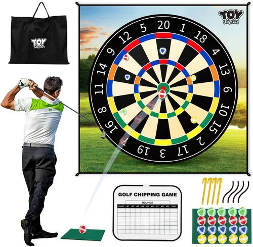 TOY Life Alfombrilla de Juego de Golf Chipping para Interiores y Exteriores, Juegos para Adultos y Familias, Niños, Equipo de Juego al Aire Libre,