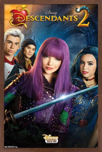 Miniatura 21 de Trends International Disney Descendants 2 - Póster de pared de una hoja, 14.725 x 22.375 pulgadas, versión enmarcada de madera de granero
