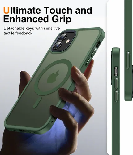 Miniatura 4 de Meifigno Funda magnética para iPhone 11, [protección de grado militar y compatible con Magsafe], policarbonato mate translúcido con teclas