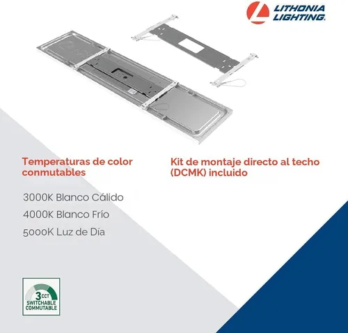 Miniatura 3 de Lithonia Lighting CPANL 1x4 Luz de panel plano LED, panel de luz LED de 1 pie x 4 pies, lámpara de techo, 4000 lúmenes, CCT conmutable