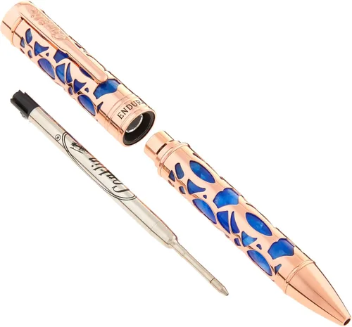 Miniatura 2 de Conklin Bolígrafo Endura Deco Crest en azul con detalles de oro rosa, elegante instrumento de escritura por Conklin Pen Company