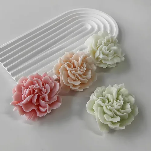 Moldes de flores de resina de peonía de flores, moldes de silicona de fundición de resina para decoración del hogar y fabricación de velas, molde en