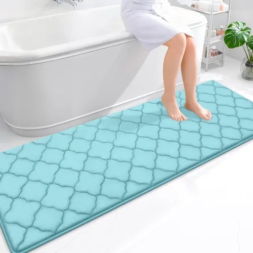 Miniatura 104 de OLANLY Alfombra de Baño de Espuma Viscoelástica de 24 x 16 pulgadas, Ultra Suave y Absorbente, Alfombras de Baño Antideslizantes, Cómodas, Lavables