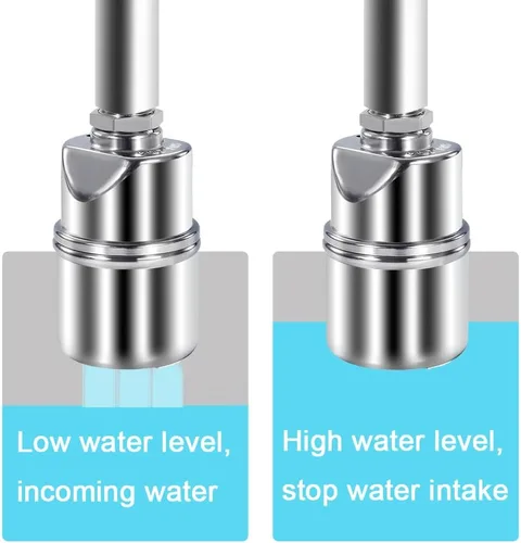 Miniatura 4 de Válvula de flotador de 1/2 '' a 3/4 pulgadas GHT 304 Válvula de control automático de nivel de agua de acero inoxidable para tanque de agua piscina