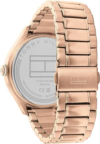 Miniatura 3 de Tommy Hilfiger Reloj multifunción de cuarzo para mujer con esfera blanca plateada (Modelo 1782682), Oro Rosa, Classic