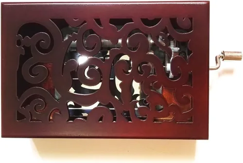 Miniatura 4 de FnLy Caja musical de madera tallada vintage de 30 notas, caja de regalo de música con manivela de mano, crea tu propia melodía musical Nota Sy-30