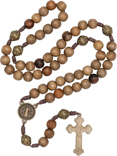 Miniatura 2 de Intercession Rosario de madera maciza hecho a mano Nuestro Padre Sagrado