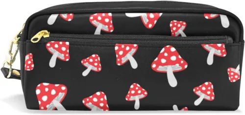 Miniatura 10 de Estuche portátil de gran capacidad con diseño floral de frutas de fresa, bolsa de maquillaje de piel sintética, organizador de maquillaje con asa