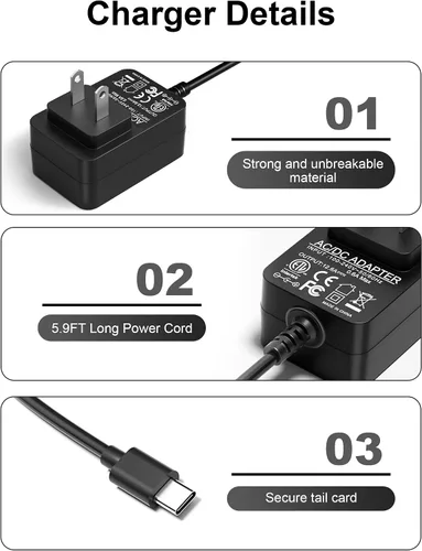 Miniatura 5 de for Oculus Quest2 Charger, Compatible with Meta Quest 3, 2, 1 Meta/Oculus Quest 2 Charging Dock, 5.9FT Long for Oculus Charger Cord
