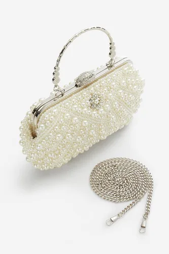 Miniatura 3 de BABEYOND Bolso de mano con perlas para mujer, bolsa de noche con cuentas, bolsa formal reticulada con bolsa interior para fiesta de boda