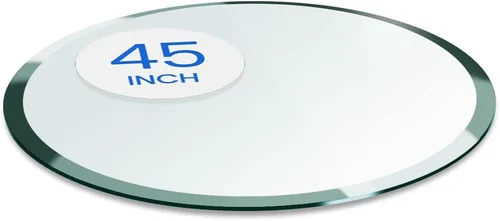 Miniatura 79 de Dulles Glass Superficie de Mesa de Vidrio Redonda de 12 Pulgadas - Templado - Superficie de Vidrio de 3/8 Pulgadas de Grosor, Pulido Plano Seguro