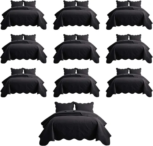 Miniatura 39 de IR Imperial Rooms Velvet Twin Quilt Bedspread Comforter Bedding Set 2 Pcs Diamond Pattern - (68"x86") Bedspread Coverlet + 1 Pillow Shams