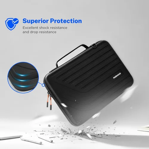 Miniatura 3 de NIDOO Funda de transporte para laptop de 13.3 pulgadas, bolsa de computadora de 14 pulgadas, funda protectora rígida a prueba de golpes, funda