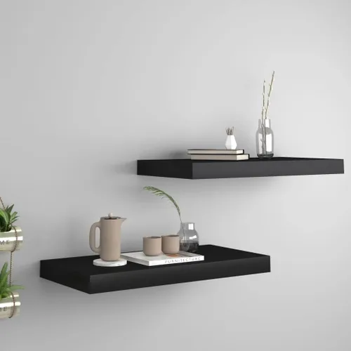 Miniatura 163 de Estantes flotantes de pared, juego de 4 estantes decorativos para montar en la pared, estante colgante con soportes invisibles para decoración
