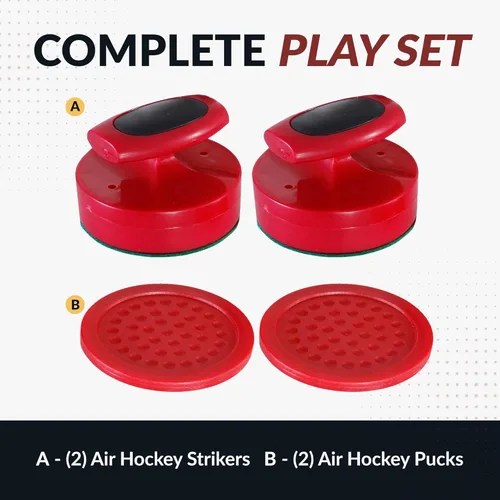 Miniatura 3 de Hathaway Pro-Series - Juego de discos y huelguistas de hockey de aire para sala de juegos familiar, con golpeadores ergonómicos de 4 pulgadas