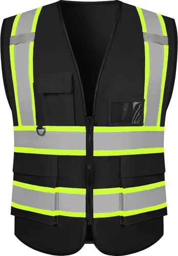 Miniatura 13 de BeautyWill Chaleco de seguridad personalizado con logotipo reflectante de alta visibilidad Clase 2 de alta visibilidad Seguridad Chaleco de trabajo