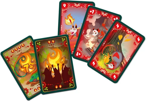 Miniatura 5 de HeidelBÄR Games Tails on Fire, un juego de cartas interactivo para 2-6 jugadores donde elegir las mejores 3 cartas en una ronda se convierte en un