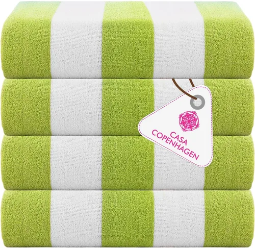 Miniatura 27 de CASA COPENHAGEN Juego de 6 toallas de palomitas de maíz, color azul polvoriento, 21.16 oz/m², 2 toallas de baño, 2 toallas de mano y 2 toallas
