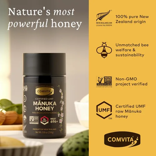 Miniatura 2 de Comvita Miel de Manuka UMF 18+ (MGO 696+) - Miel de Manuka cruda de Nueva Zelanda, pura y sin pasteurizar, superalimento para la salud inmunológica