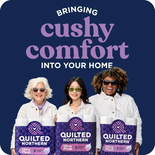 Miniatura 2 de Papel higiénico Quilted Northern Ultra Plush, 8 rollos súper mega = 48 rollos regulares, 3 veces más grueso*, papel tissue suave de 3 capas