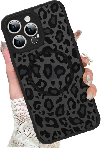Miniatura 6 de KANGHAR - Funda para iPhone 11 [Compatible con Magsafe] Patrón estampado de leopardo Lindo guepardo Funda protectora magnética para niñas, mujeres