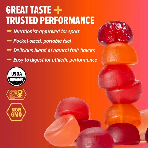 Miniatura 3 de Honey Stinger Gomitas Energéticas de Batido de Frutas Orgánico, Sin Gluten y Sin Cafeína, para Ejercicio, Correr y Rendimiento, Nutrición Deportiva