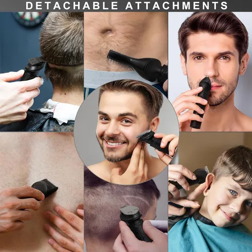 Miniatura 6 de Scttomon Recortadora de barba para hombres, kit profesional de aseo de barba para hombres, recortadora con hoja en T, afeitadora eléctrica, navaja