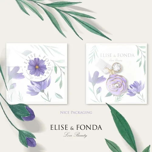 Miniatura 5 de EIISE & FONDA CP34 Puerto de carga USB Anti Polvo Plug Little Purple Rose Flower Colgante Teléfono Charm para iPhone 11/XS MAX/XR/X/8 Plus/7/6S/6/SE