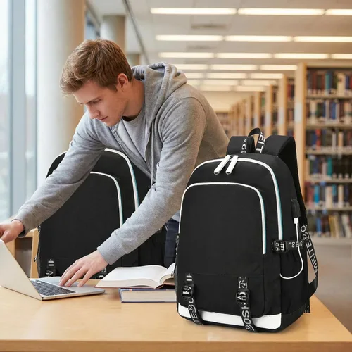 Miniatura 7 de Soccer Player 7 Mochila deportiva multifunción para viajes, portátil, para fanáticos del fútbol, para hombres y mujeres, negro - 2, Tamaño único