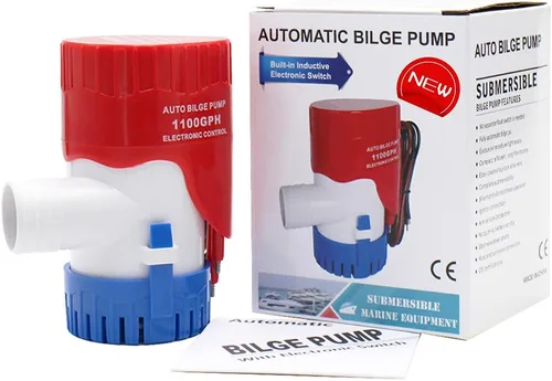 MAKERELE Bomba de sentina automática para barcos 12 V 1100 GPH Bomba de agua de sentina sumergible automática para barcos con interruptor