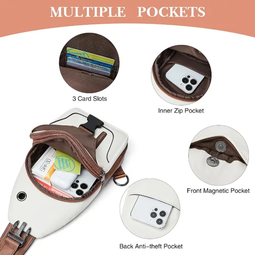 Miniatura 8 de Mroede Bolso bandolera para mujer, bolso cruzado para mujer, bolsa de pecho, riñoneras para mujeres, adolescentes y niñas para viajes escolares