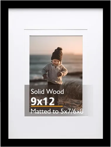 Miniatura 67 de KINLINK 3.5x5 Picture Frame, Ash Black Solid Wood Frame with Plexiglass for Table Top and Wall Mounting, Photo Frame for Horizontal or Vertical