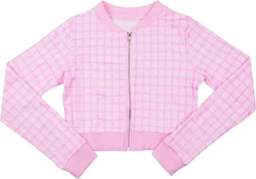 Miniatura 2 de THALI - Conjunto casual de 2 piezas a cuadros para mujer chaqueta de manga larga pantalones largos a cuadros trajes a rayas Multi