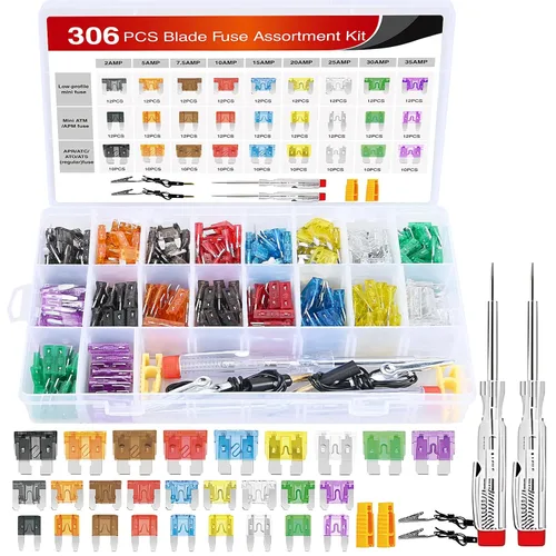 Miniatura 11 de Nilight - Portafusibles, Naranja, café, rojo, azul, amarillo, transparente, verde. Fusibles estándar 120PCS