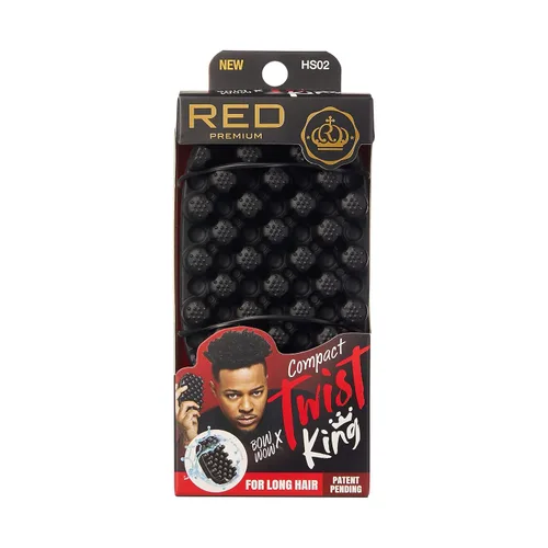 Red by Kiss Bow Wow X Twist King Luxury Twist Styler Cepillo lavable y duradero para rizar el cabello afro (Mini)