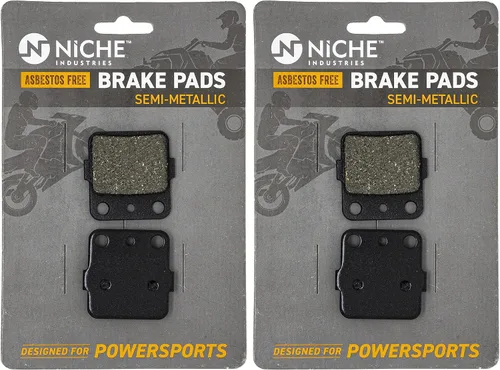 Miniatura 8 de NICHE Juego de pastillas de freno delanteras y traseras para Honda Sportrax 400 FourTrax 300 Blaster 200 YFM350 TRX420FE semimetálico