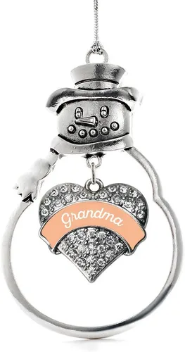Miniatura 153 de Inspired Silver - Big Sis - Adorno de Navidad plateado - Adorno de árbol de Navidad con dije de corazón con circonita cúbica - Decoración colgante