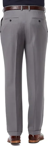 Miniatura 3 de Haggar Pantalones para Hombre de Comodidad Premium con Ajuste Clásico y Pliegues Frontales en Tallas Regulares y Grandes y Altas