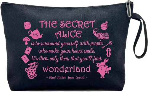 Miniatura 15 de ZHANTUONE Wonderland Theme - Bolsas de viaje para cosméticos, bolsas plegables y bolsas de cosméticos para almacenamiento de gran capacidad, regalos