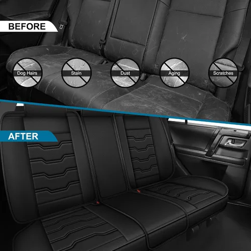 Miniatura 9 de DISUTOGO Juego completo de fundas de asiento para Honda Civic 2003-2024 2025 2026, impermeables, de cuero de primera calidad para fundas de asiento