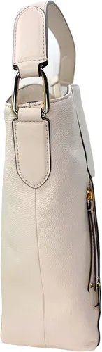 Miniatura 4 de Michael Kors Evie - Bolso de hombro tipo Hobo de cuero grande crema claro Crema claro