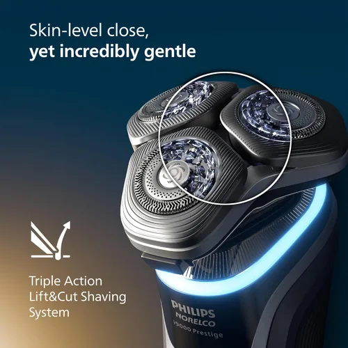 Miniatura 3 de Philips Norelco Shaver i9000 Prestige, afeitadora eléctrica húmeda y seca, Mystic Aqua, tecnología SenseIQ, sistema Triple Lift & Cut, cuchillas