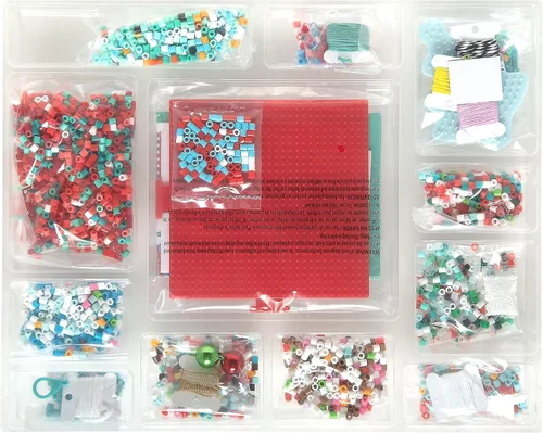 Miniatura 8 de Perler 80-56960 12 días de manualidades, kit de cuentas de fusión de Navidad hace 12 proyectos, multicolor, 3823 piezas 12 días de Navidad