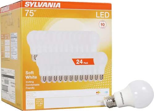 Miniatura 18 de Sylvania Bombilla LED, equivalente a 60 W A19, eficiente 8.5 W, base media, acabado esmerilado, 800 lúmenes, blanco suave, paquete de 4 (73888)