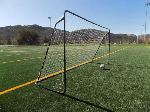 Miniatura 2 de Portería de fútbol de acero galvanizado recubierto de polvo de 12 x 6 pies con red. Ayuda de entrenamiento portátil AYSO de tamaño reglamentario