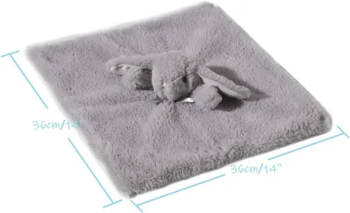 Miniatura 7 de CREVENT Mantas de bebé suaves y acogedoras para niños y niñas + manta de seguridad, juego con una bolsa de regalo esenciales para recién nacidos Gris