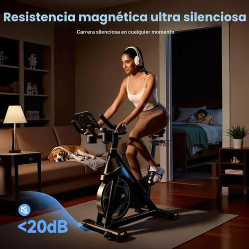 Miniatura 5 de YPOO Bicicleta estática, resistencia magnética ajustable, bicicletas estacionarias para cardio en casa con aplicación exclusiva, bicicleta de Pro