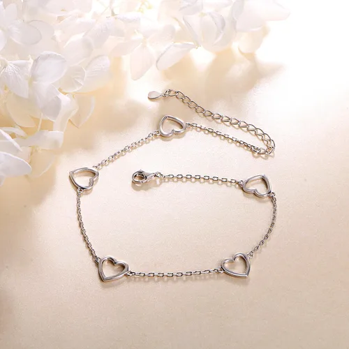 Miniatura 5 de Daochong - Tobillera de plata esterlina S925 ajustable, para mujer